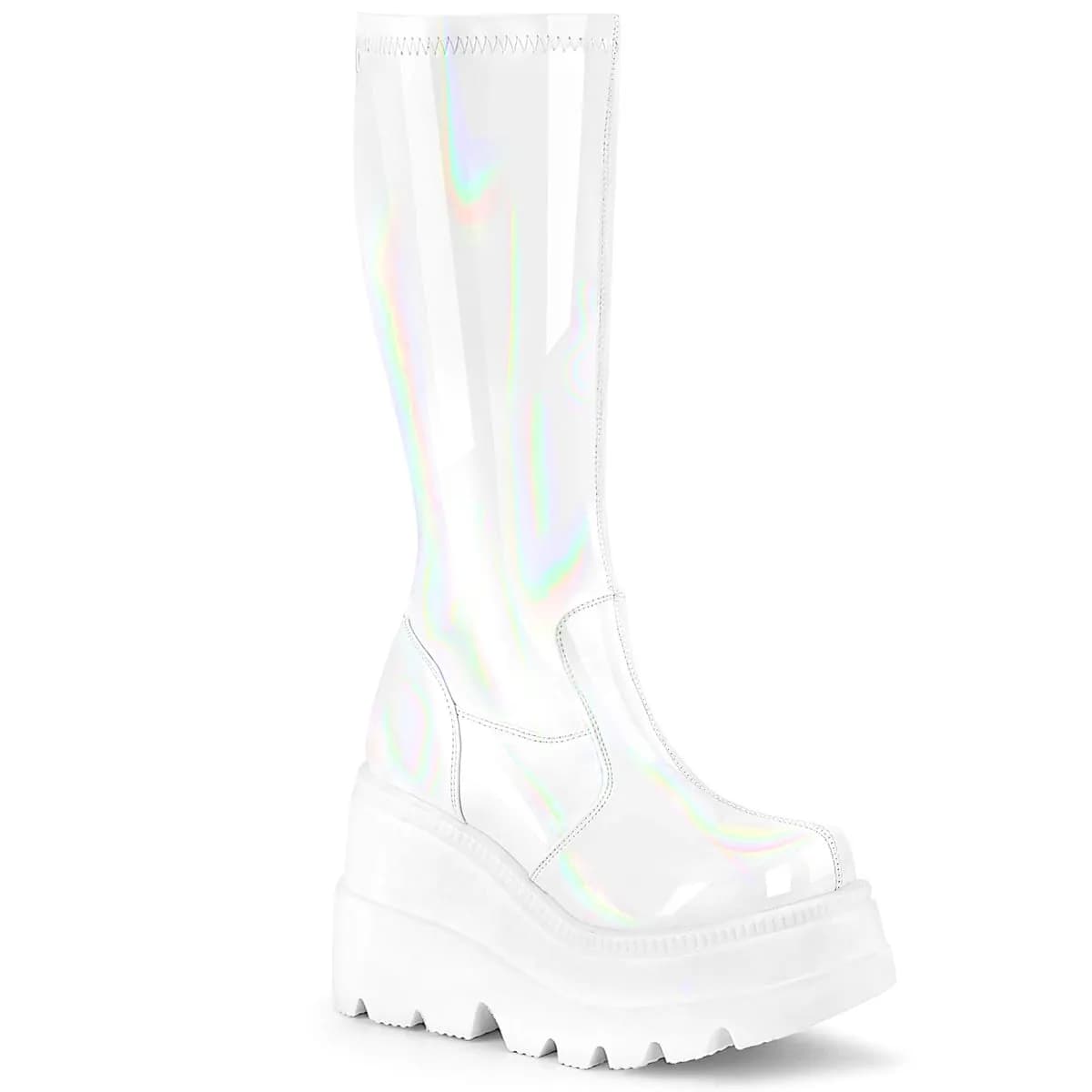 DemoniaCult SHAKER-65 Damen Stiefel Weiß EU 38