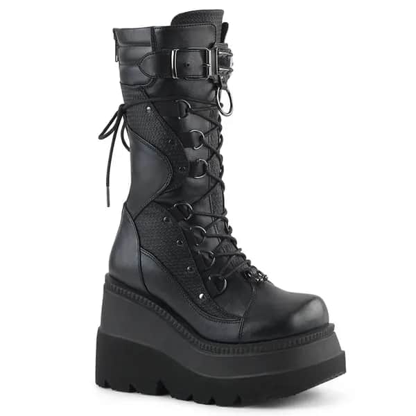DemoniaCult SHAKER-70 Damen Stiefel Schwarz EU 40