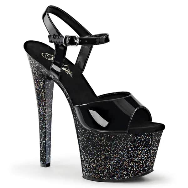 Pleaser SKY-309MG Damen Sandale Schwarz EU 36