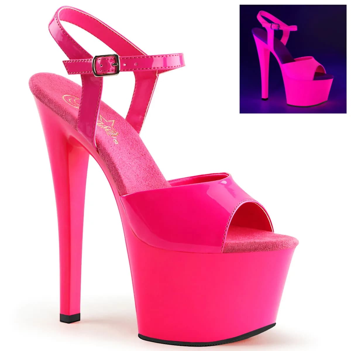 Pleaser SKY-309UV Damen Sandale Pink EU 39
