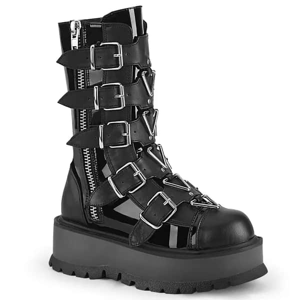 DemoniaCult SLACKER-160 Damen Stiefel Schwarz EU 38