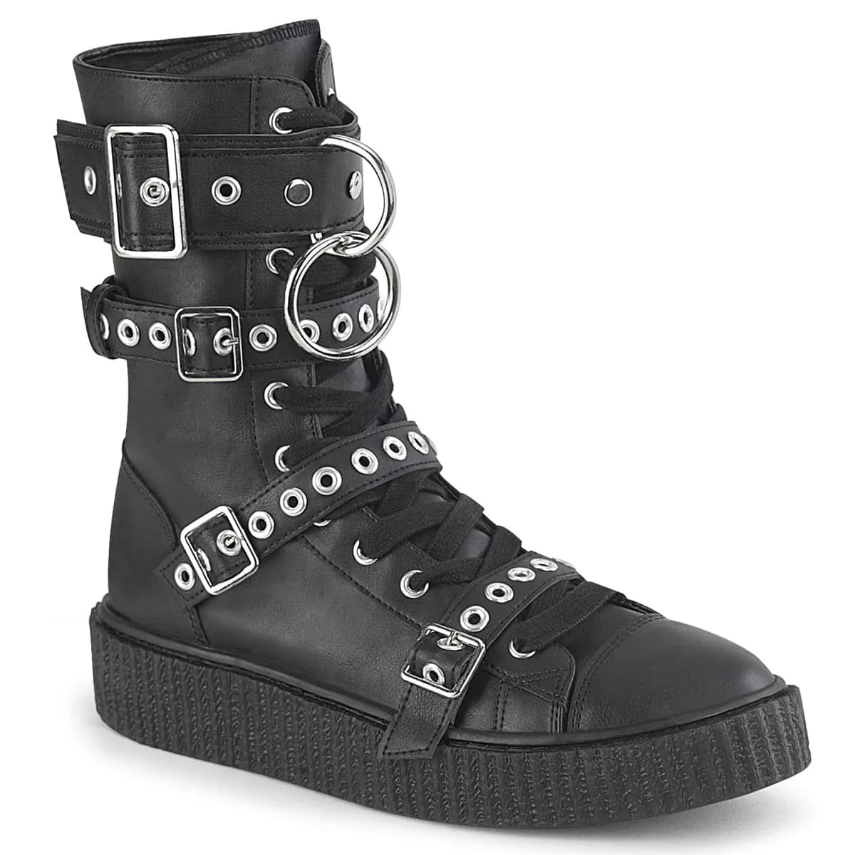 DemoniaCult SNEEKER-320 Unisex Creeper Schwarz EU 44