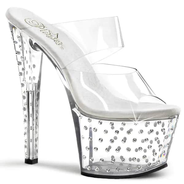 Pleaser STARDUST-702 Damen Slipper Transparent EU 41