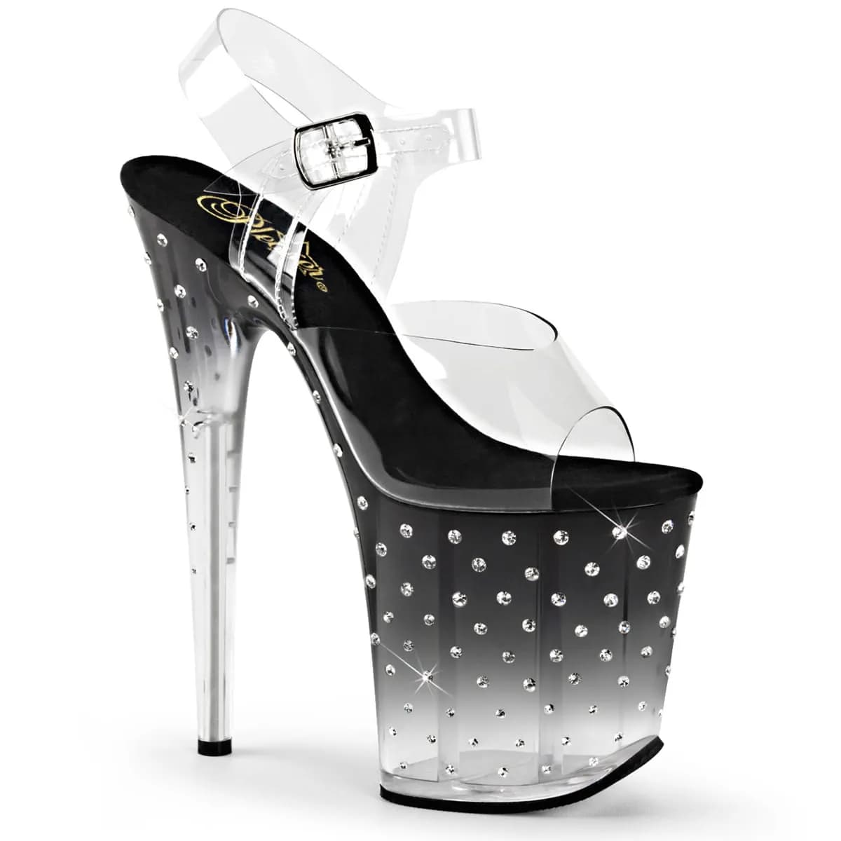 Pleaser STARDUST-808T Damen Sandale Transparent EU 36