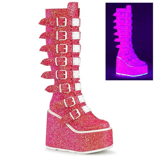 DemoniaCult SWING-815UV Damen Stiefel Pink EU 39