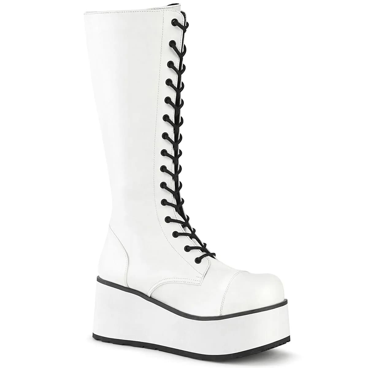 DemoniaCult TRASHVILLE-502 Unisex Stiefel Weiß EU 38