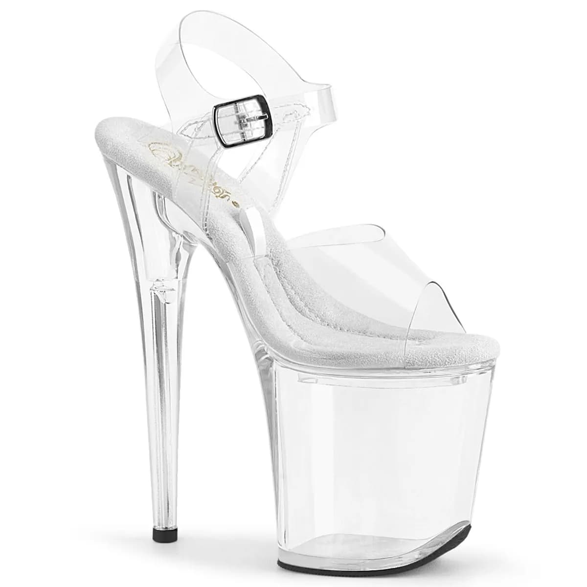 Pleaser TREASURE-808FLA Damen Sandale Transparent EU 36