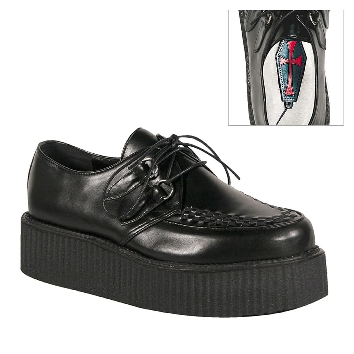 DemoniaCult V-CREEPER-502 Unisex Creeper Schwarz EU 46