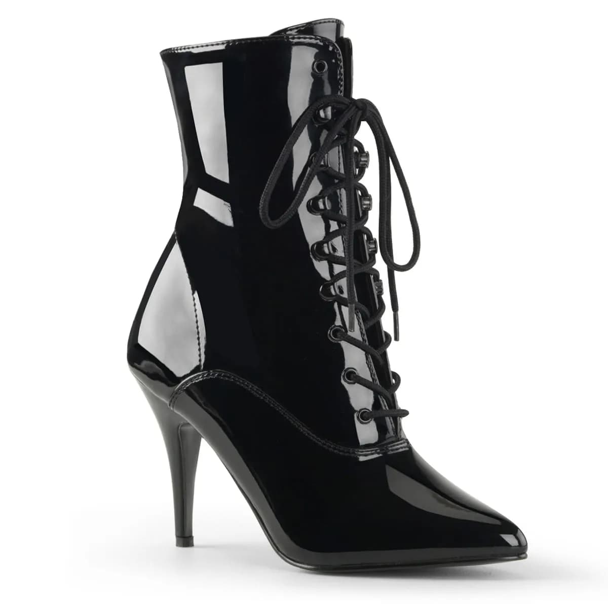 Pleaser VANITY-1020 Damen Stiefelette Schwarz Lack EU 43