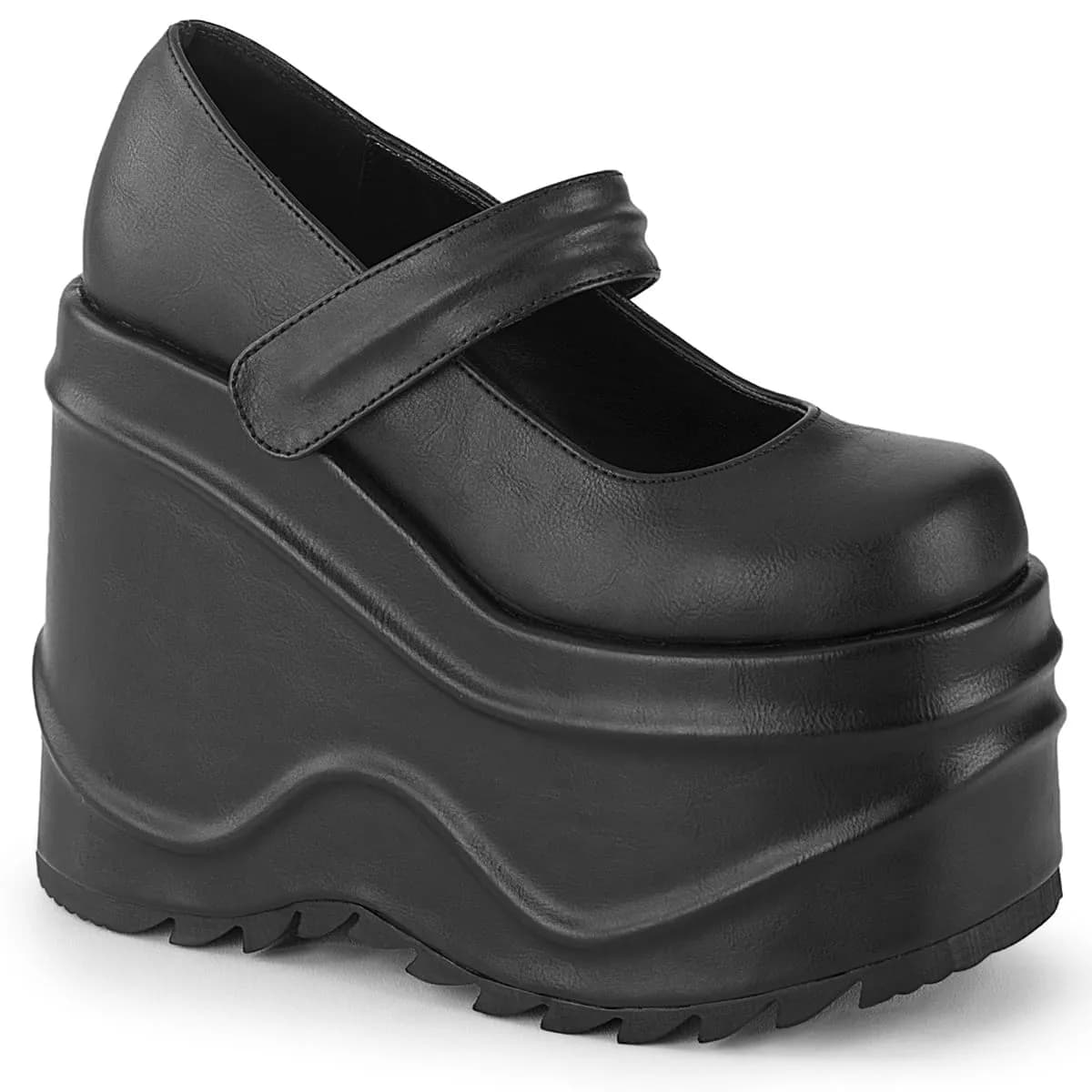 DemoniaCult WAVE-32 Damen Sandale Schwarz EU 39