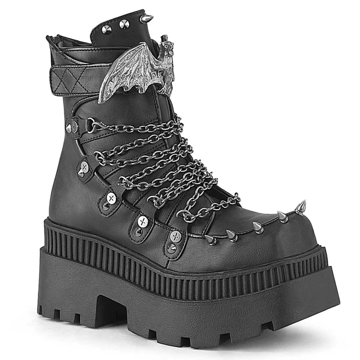 DemoniaCult WRATH-55 Damen Stiefel Schwarz EU 36