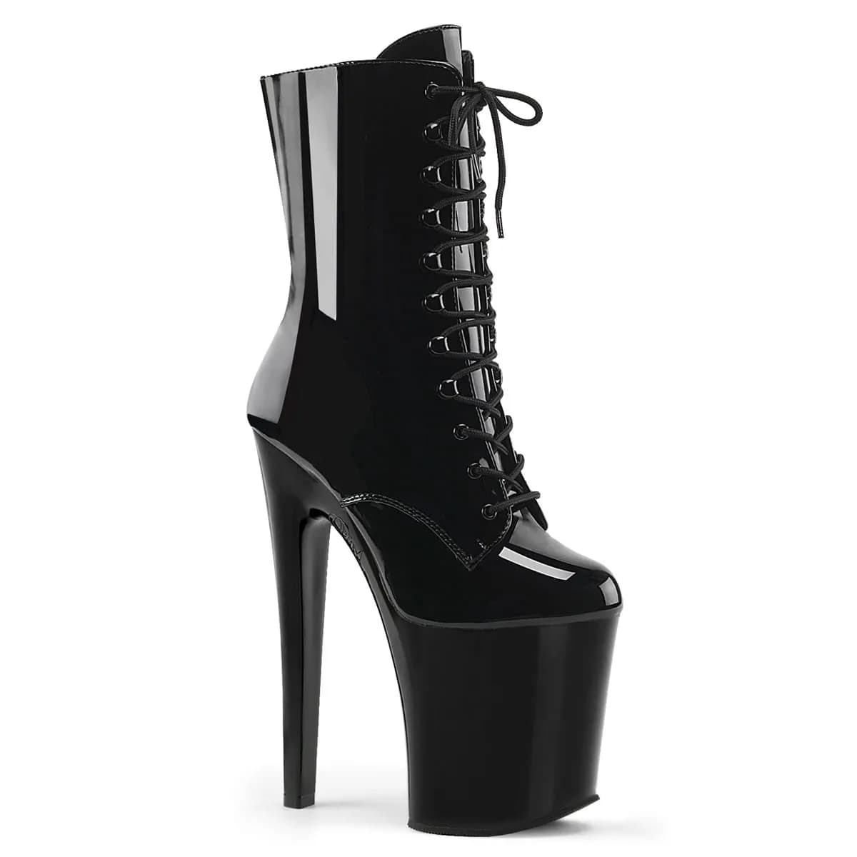 Pleaser XTREME-1020 Damen Stiefelette Schwarz Glanz EU 42