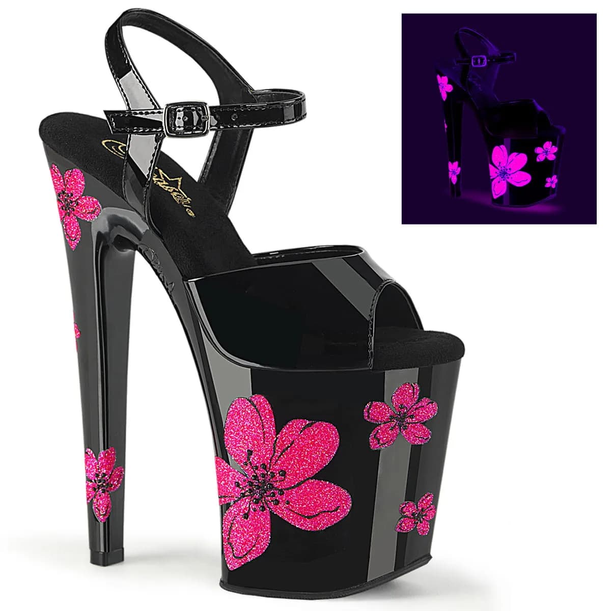 Pleaser XTREME-809HB Damen Sandale Schwarz EU 35